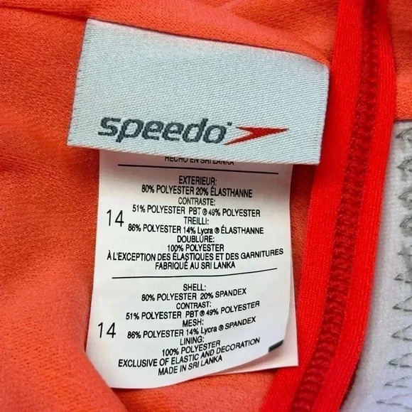 Speedo Women's Heathered Purple Clip-Back One-Piece Swimsuit Size 14 NWT - Picture 7 of 8